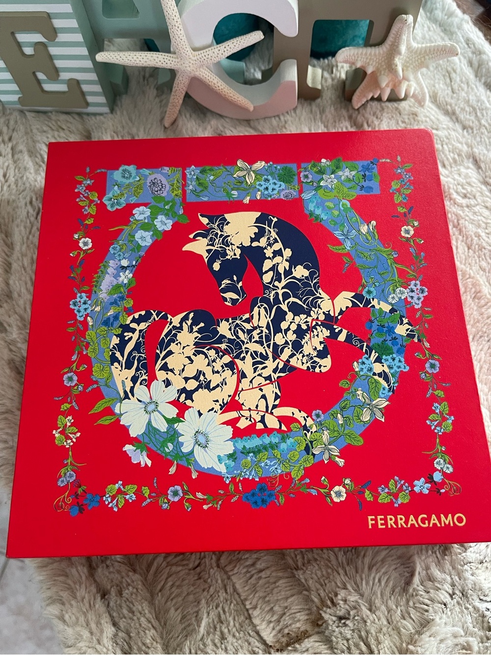 Salvatore Ferragamo Limited Edition Wooden Tangram & Red Envelope Box Set NIB